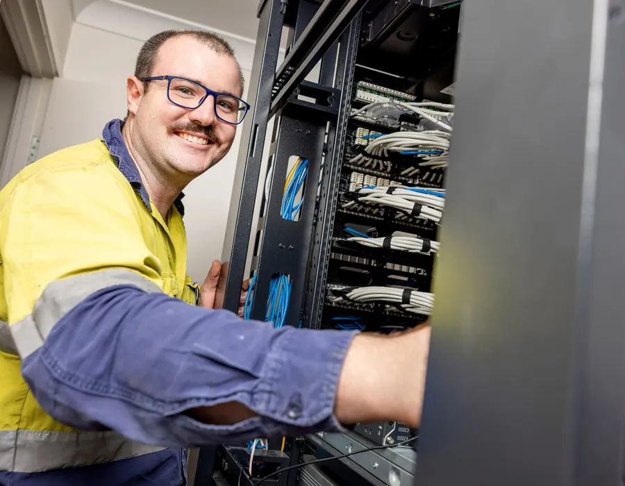 Give Industries team members on site